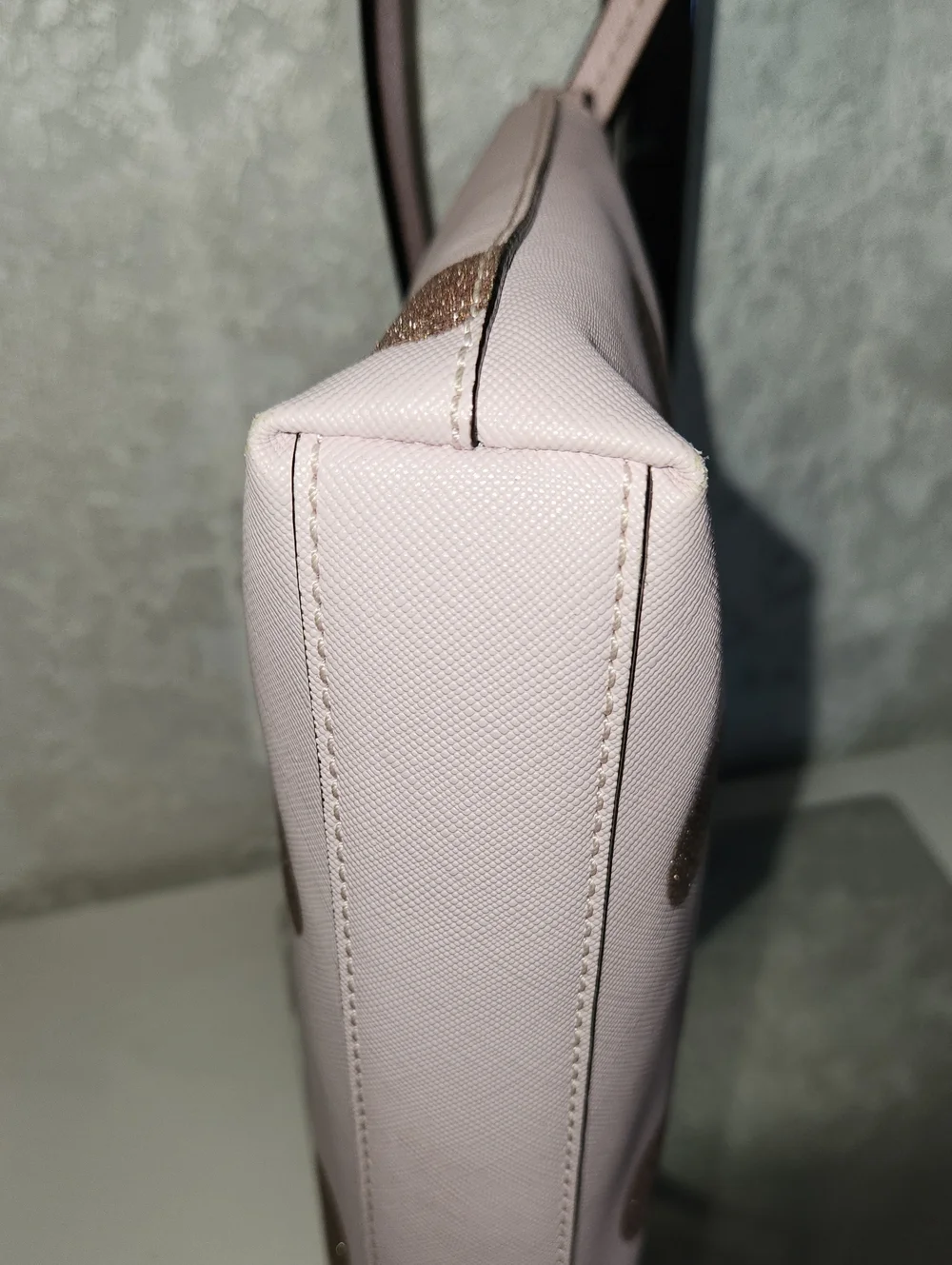 kate spade Blush Pink Crossbody with Glitter Polka Dots